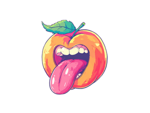 Nectarine Mascot Logo Vinyl Car Decal Sticker – Waterproof & UV-Resistant 6.1866666666666665"