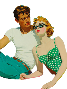 Atomic Beach Couple Vinyl Car Decal Sticker – Waterproof & UV-Resistant 8.213333333333333"