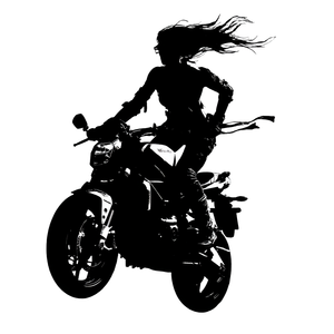 Motorcycle Silhouette Girl Vinyl Car Decal Sticker – Waterproof & UV-Resistant 6.826666666666667"
