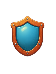 Cartoon Shield Icon Vinyl Car Decal Sticker – Waterproof & UV-Resistant 8.213333333333333"