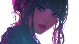 Mysterious Neon Girl V2 Vinyl Car Decal Sticker – Waterproof & UV-Resistant 2.72"