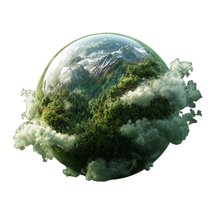 Floating Earth Sphere Vinyl Car Decal Sticker – Waterproof & UV-Resistant 3.4133333333333336"