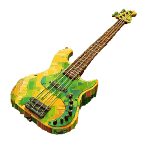 Pixel E-Bass Vinyl Car Decal Sticker – Waterproof & UV-Resistant 3.4133333333333336"