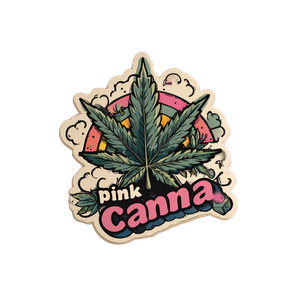 Pink Canna Logo V2 Vinyl Car Decal Sticker – Waterproof & UV-Resistant 6.826666666666667"