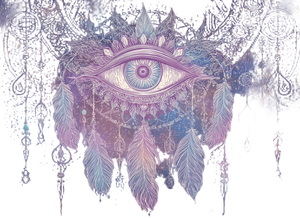 All-Seeing Eye Dreamcatcher Vinyl Car Decal Sticker – Waterproof & UV-Resistant 3.0933333333333333"