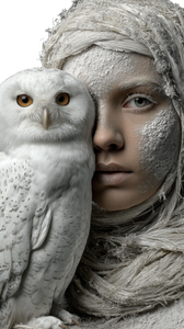 Woman With Owl V3 Vinyl Car Decal Sticker – Waterproof & UV-Resistant 9.706666666666667"