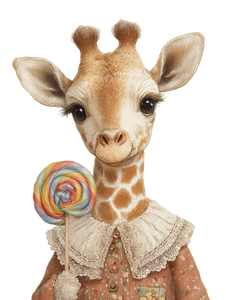 Baby Giraffe Illustration V11 Vinyl Car Decal Sticker – Waterproof & UV-Resistant 8.213333333333333"