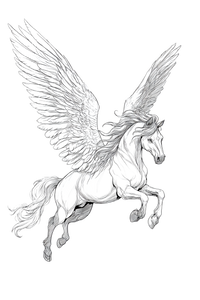 Majestic Winged Horse V12 Vinyl Car Decal Sticker – Waterproof & UV-Resistant 8.96"