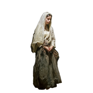 Veiled Spanish Girl Vinyl Car Decal Sticker – Waterproof & UV-Resistant 3.4133333333333336"