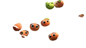 Cartoon Persimmon Characters Vinyl Car Decal Sticker – Waterproof & UV-Resistant 5.4