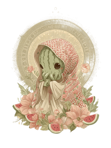 Chibi Cthulhu Blanket Vinyl Car Decal Sticker – Waterproof & UV-Resistant 8.213333333333333"