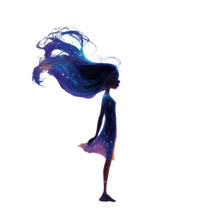 Ethereal Sparkling Girl Vinyl Car Decal Sticker – Waterproof & UV-Resistant 3.4133333333333336"