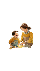 Parent Child Cooking Vinyl Car Decal Sticker – Waterproof & UV-Resistant 4.8533333333333335"