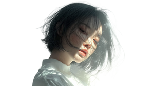 Serene Woman Portrait V20 Vinyl Car Decal Sticker – Waterproof & UV-Resistant 5.4