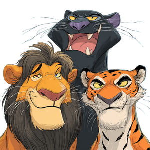Cartoon Jungle Cats Vinyl Car Decal Sticker – Waterproof & UV-Resistant 3.4133333333333336"