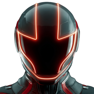 Tron Neon Helmet Vinyl Car Decal Sticker – Waterproof & UV-Resistant 3.4133333333333336"
