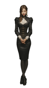Elegant Maid Character Vinyl Car Decal Sticker – Waterproof & UV-Resistant 4.8533333333333335"
