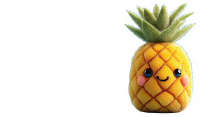 Cute Pineapple Character Vinyl Car Decal Sticker – Waterproof & UV-Resistant 2.72"
