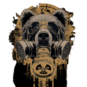 Bear Gas Mask Logo Vinyl Car Decal Sticker – Waterproof & UV-Resistant 3.4133333333333336"
