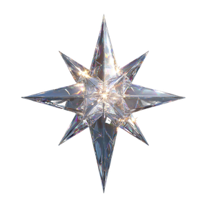 Prismatic Glass Star Vinyl Car Decal Sticker – Waterproof & UV-Resistant 6.826666666666667"