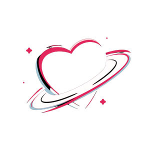 Saturn Heart Logo Vinyl Car Decal Sticker – Waterproof & UV-Resistant 3.4133333333333336"