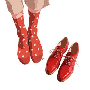 Red Socks And Shoes Vinyl Car Decal Sticker – Waterproof & UV-Resistant 6.826666666666667"