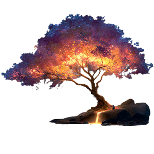 Glowing Fantasy Tree V7 Vinyl Car Decal Sticker – Waterproof & UV-Resistant 3.4133333333333336"