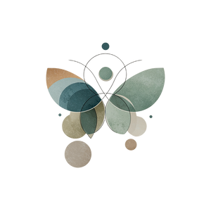 Stylized Butterfly Logo Vinyl Car Decal Sticker – Waterproof & UV-Resistant 6.826666666666667"