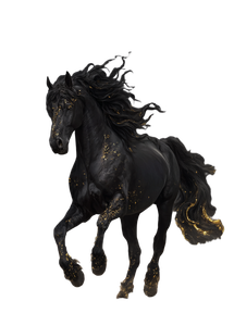 Majestic Dark Horse V3 Vinyl Car Decal Sticker – Waterproof & UV-Resistant 4.32"