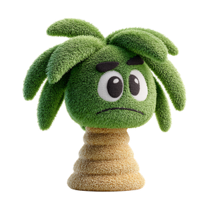 Plush Palm Mascot Vinyl Car Decal Sticker – Waterproof & UV-Resistant 6.826666666666667"