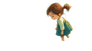 Worried Little Girl Vinyl Car Decal Sticker – Waterproof & UV-Resistant 2.72"