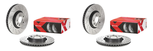 2x Brembo Xtra Vented Cross Drilled Brake Rotor | 316mm Diameter | Sports Look | Anti-Corrosion | ECE-R90 Certified 2x Brembo Xtra Vented Cross Drilled Brake Rotor | 316mm Diameter | Sports Look | Anti-Corrosion | ECE-R90 Certified