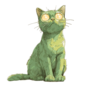 Soylent Green Cat Vinyl Car Decal Sticker – Waterproof & UV-Resistant 3.4133333333333336"
