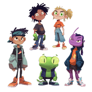 Alien Kid Friends Vinyl Car Decal Sticker – Waterproof & UV-Resistant 6.826666666666667"