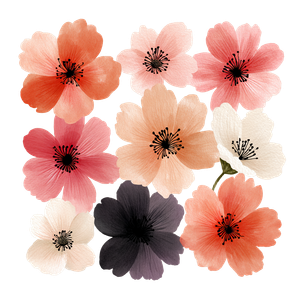 Floral Clip Art V4 Vinyl Car Decal Sticker – Waterproof & UV-Resistant 3.4133333333333336"