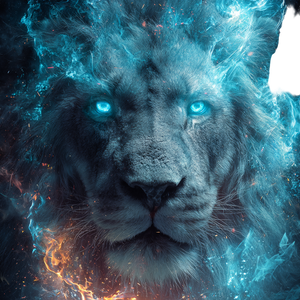 Fantasy Lion Portrait V2 Vinyl Car Decal Sticker – Waterproof & UV-Resistant 3.4133333333333336"
