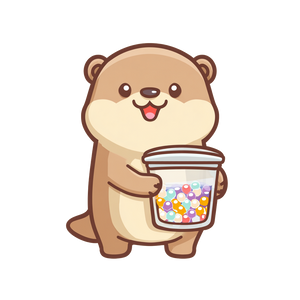 Cartoon Otter Mascot Vinyl Car Decal Sticker – Waterproof & UV-Resistant 3.4133333333333336"