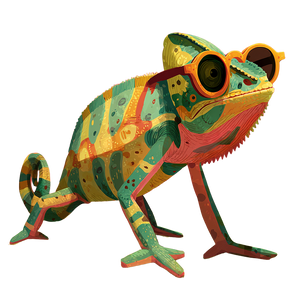 Stylish Chameleon Illustration Vinyl Car Decal Sticker – Waterproof & UV-Resistant 3.4133333333333336"