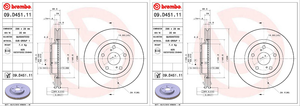 2x Brembo Brake Rotor | High Performance Disc | 2012-2018 Fitment | Lexus ES350, Toyota Camry, Avalon 2x Brembo Brake Rotor | High Performance Disc | 2012-2018 Fitment | Lexus ES350, Toyota Camry, Avalon