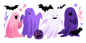 Cute Halloween Ghosts V8 Vinyl Car Decal Sticker – Waterproof & UV-Resistant 5.12"