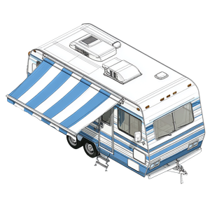 Rv Awning Outline Vinyl Car Decal Sticker – Waterproof & UV-Resistant 3.4133333333333336"