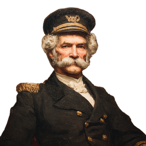 Mark Twain Captain Vinyl Car Decal Sticker – Waterproof & UV-Resistant 3.4133333333333336"