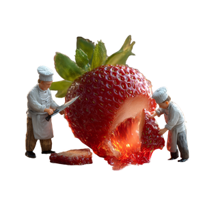 Miniature Strawberry Chefs Vinyl Car Decal Sticker – Waterproof & UV-Resistant 6.826666666666667"