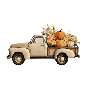 Fall Harvest Truck V2 Vinyl Car Decal Sticker – Waterproof & UV-Resistant 6.826666666666667"