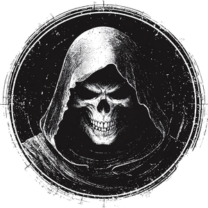 Grim Reaper Logo V9 Vinyl Car Decal Sticker – Waterproof & UV-Resistant 3.4133333333333336"