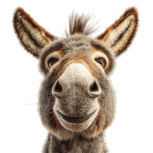 Whimsical Happy Donkey Vinyl Car Decal Sticker – Waterproof & UV-Resistant 6.826666666666667"