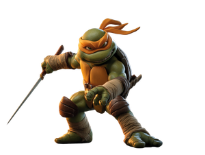 Michelangelo Action Pose Vinyl Car Decal Sticker – Waterproof & UV-Resistant 6.1866666666666665"