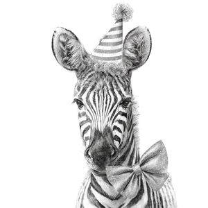 Zebra Birthday Party Vinyl Car Decal Sticker – Waterproof & UV-Resistant 3.4133333333333336"