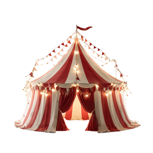 Vintage Circus Tent V4 Vinyl Car Decal Sticker – Waterproof & UV-Resistant 3.4133333333333336"