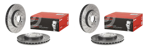 2x Brembo Vented Cross Drilled Brake Rotor | High Carbon for Mercedes-Benz B-Class 2014-2017